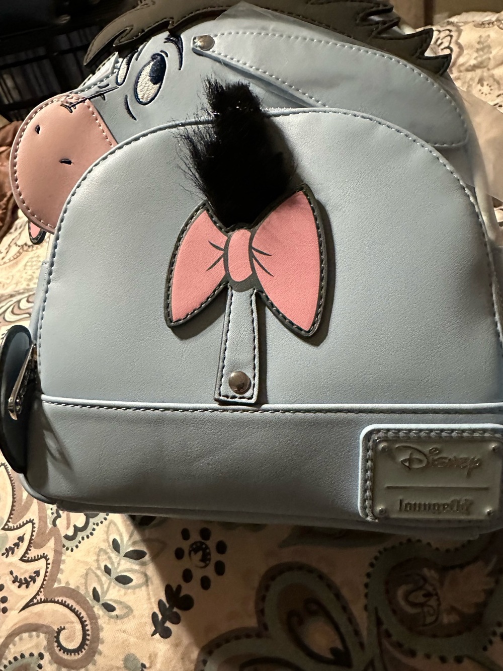 NWT Disney Loungefly Eeyore Mini Backpack in Light Blue  & Pink Accent